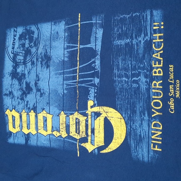 Corona beer cerveza navy short sleeve tee t-shirt, size small, NWT - Picture 3 of 6